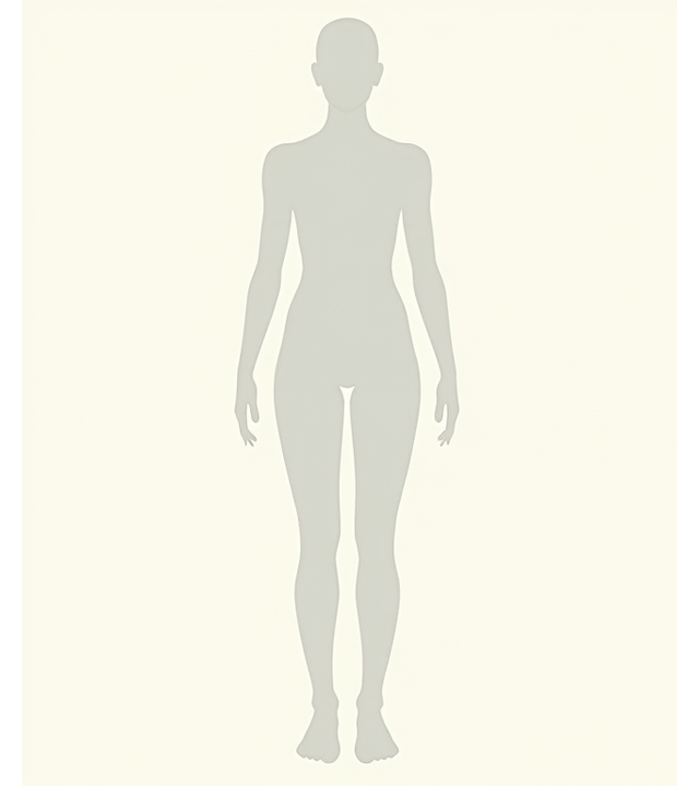 Infografía de figura humana mostrando los beneficios del yoga en diferentes partes del cuerpo.